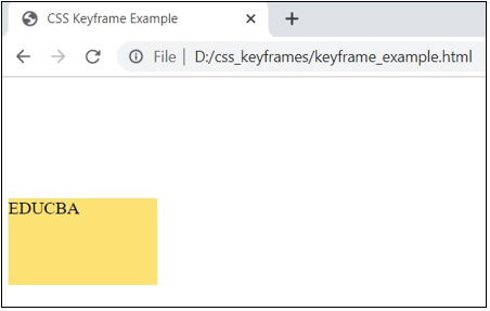 CSS @keyframes output 1