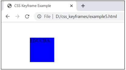 CSS @keyframes output 5