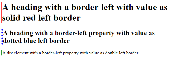 CSS Border Left output 1