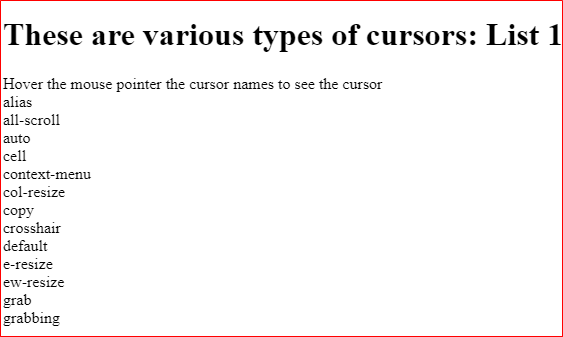 CSS Cursor Hand Example 4