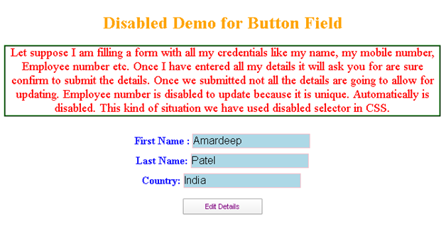 CSS Disabled Example 2