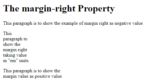 CSS Margin Right 1