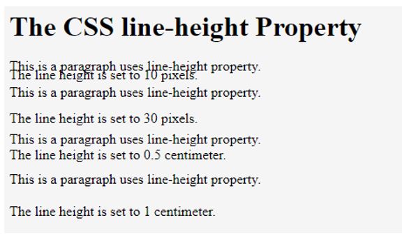 CSS line height 1