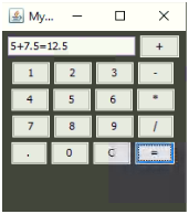 Calculator in Java Example 3