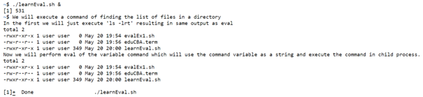 Eval In Shell Script Example 1