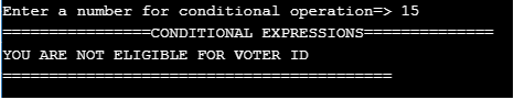 Conditional Operations Example 4