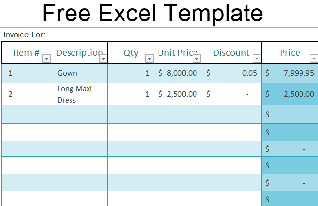 Free Excel Template Free Excel Template