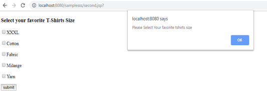 JSP Alert - 2