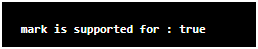 Boolean Mark Supported method Example 5