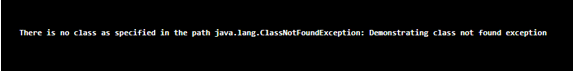 Java ClassNotFoundException output 3