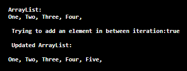 Java ConcurrentModificationException-1.2