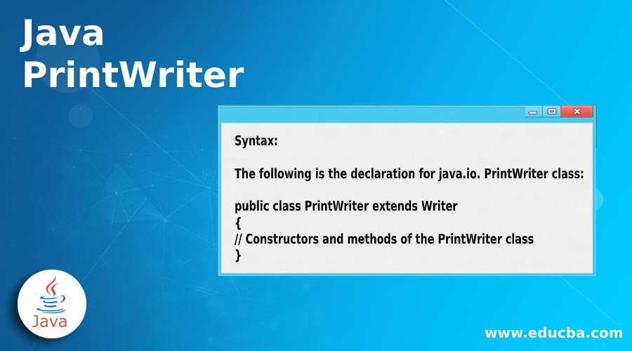 Java PrintWriter