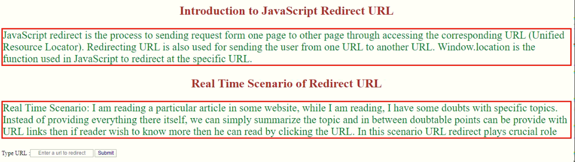 JavaScript Redirect-2.1