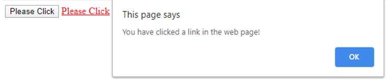 you have clicked a link in the web page