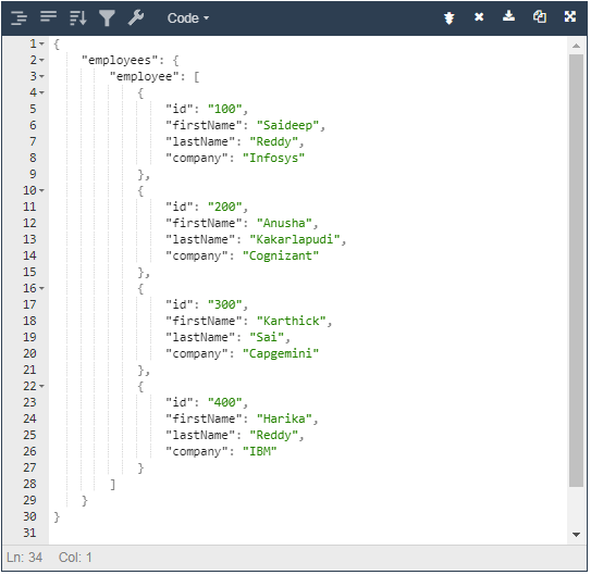 Json Pretty output 1