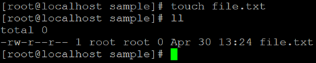 Linux Touch Command Example 2