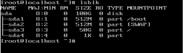 Linux mount Command output 1