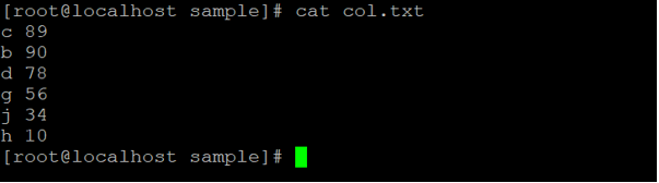 Linux sort Command output 6