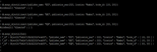 MongoDB ObjectId() - 1