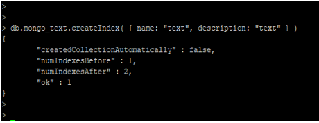 MongoDB Text Search output 1