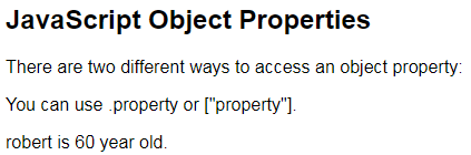 Object in JavaScript Example 2
