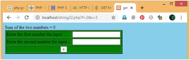 PHP Get Method Example 1