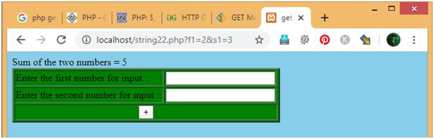 PHP Get Method Example 1