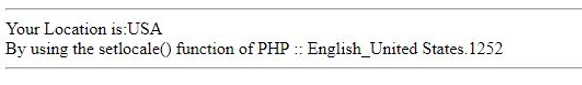PHP setlocale()-1.1