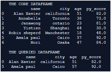 Core DataFrame Example 3