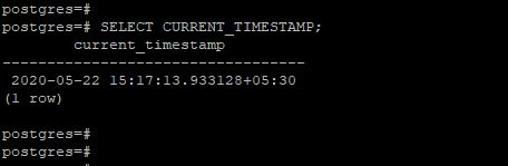 PostgreSQL CURRENT_TIMESTAMP()2