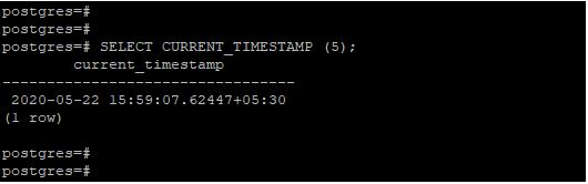 PostgreSQL CURRENT_TIMESTAMP()4
