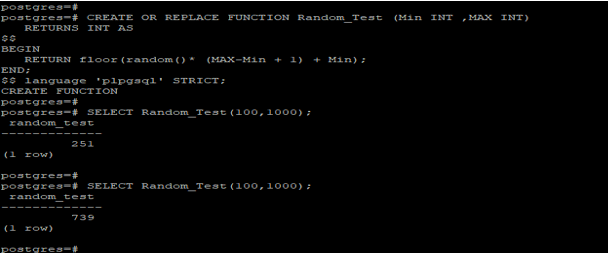 user-defined random function