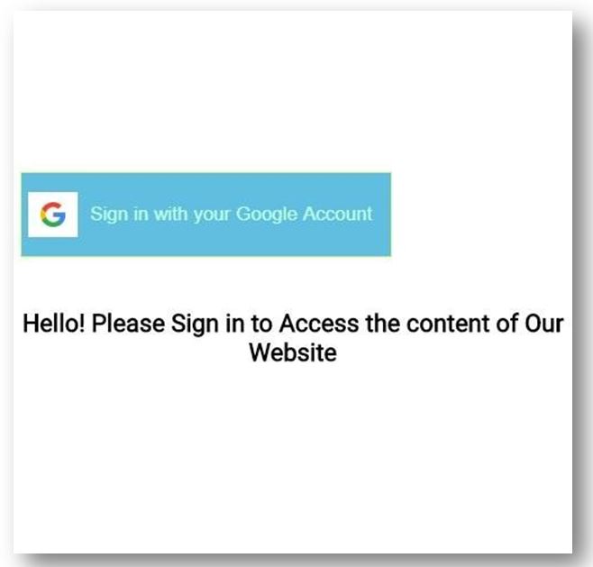 sign in with your google account