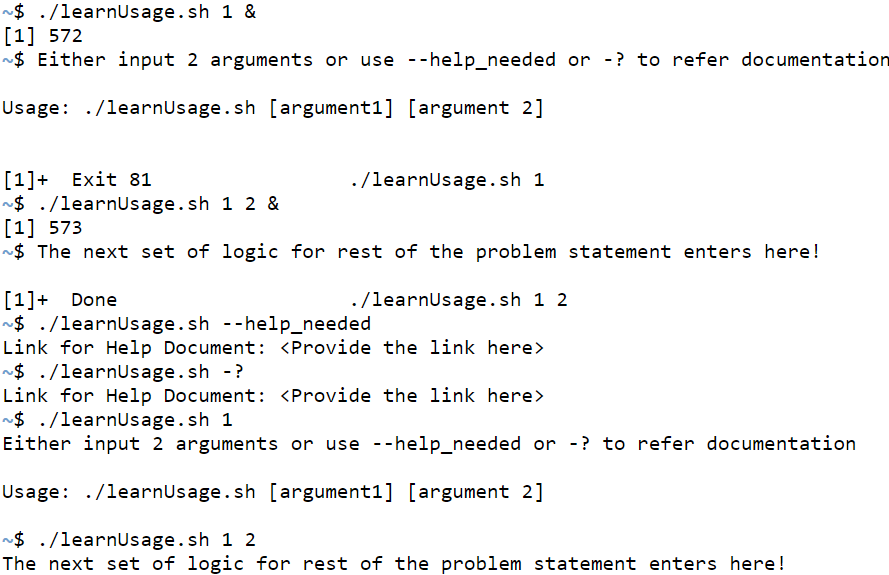 Shell Script Usage-1.1