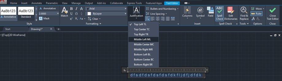 Text Command in AutoCAD - 19
