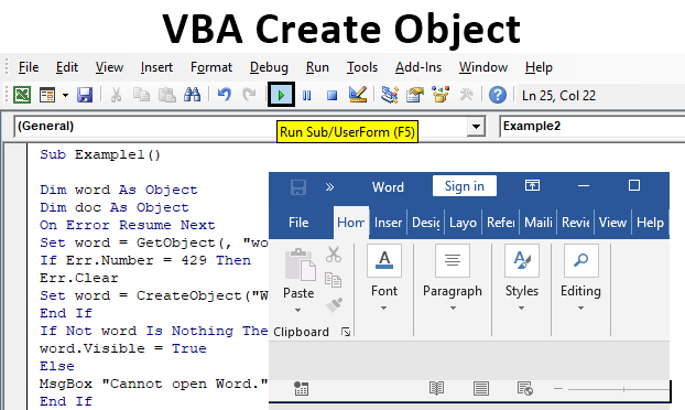 VBA Create Object
