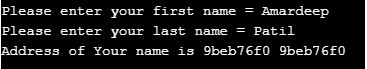 address operator in c3