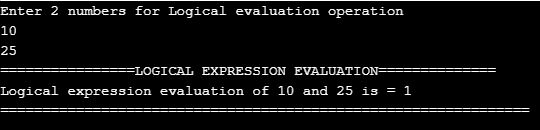 Logical expression evaluation