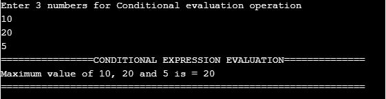 Conditional expression Evaluation