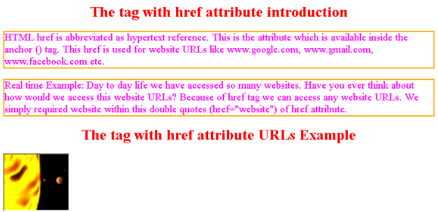 href tag in HTML Example 2