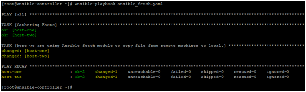 Ansible Fetch Example 1