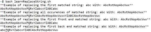 Bash Replace String - 1