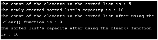 C# SortedList Example 2