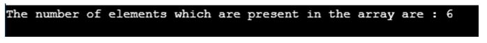 Finding number of elements in the array