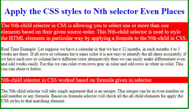 CSS Selector nth Child Example 2