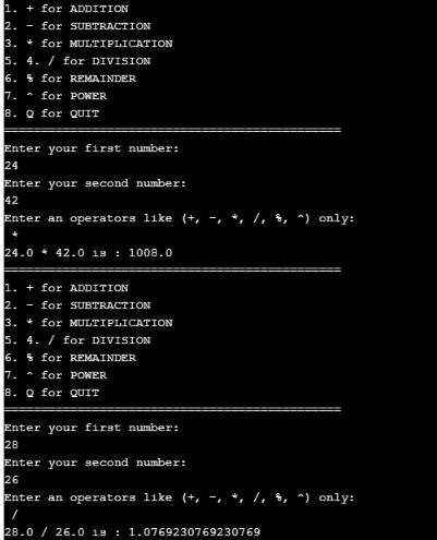 Calculator in Java - 2