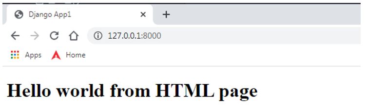 Hello World from HTML page