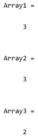 execute size function for a 3 D array