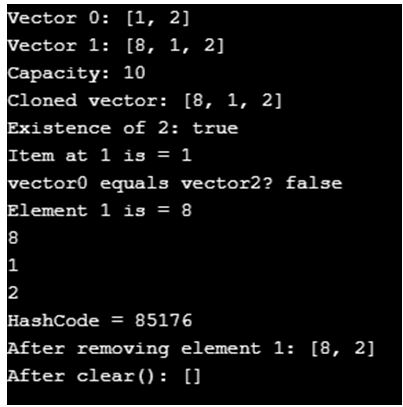 Java Vector Class 1