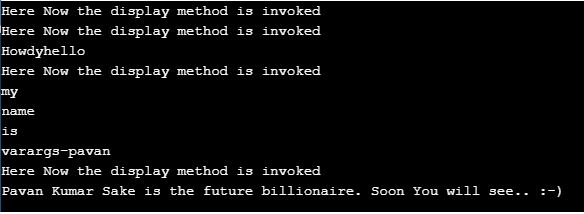 implementing a varargs